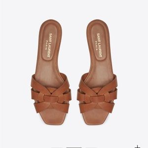 Saint Laurent tribute flat sandals size 36